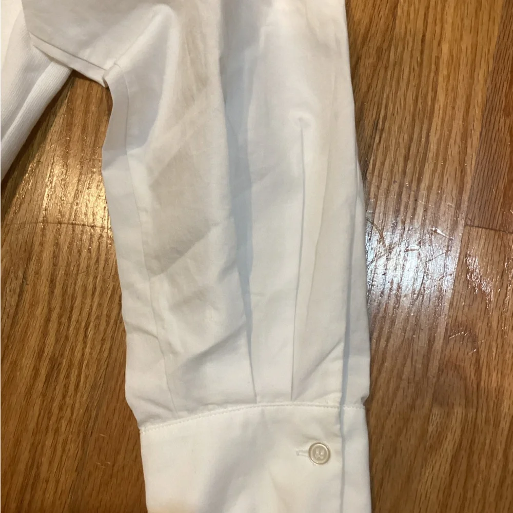 Women’s sleek, fleece sweatshirt pullover with button up shirt, sleeves - Picture 2 of 7